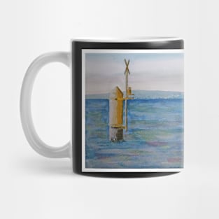 Melbourne Skyline from Indented Head Victoria - Watercolour Mug